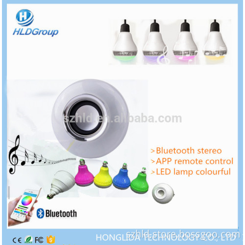 LED Light Bulb E27 smart bluetooth music lamp bluetooth speaker with LED light